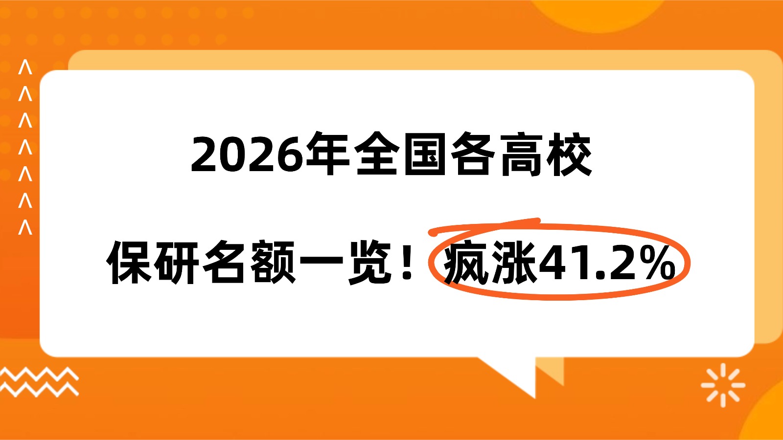 2026年全国各高校保研名额一览！疯涨41.2%！